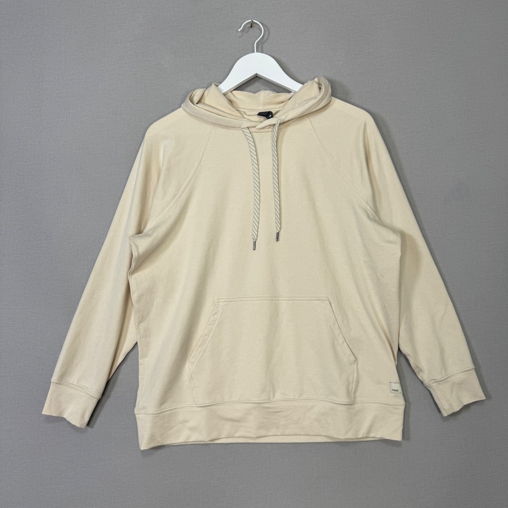 Vuori Halo Oversized Hoodie Womens XS Cream Performance Pullover Tech Sweatshirt